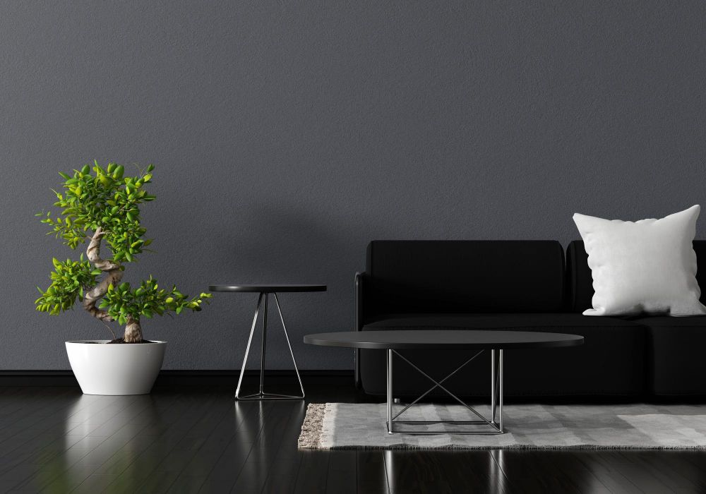 Ciemny salon inspiracje